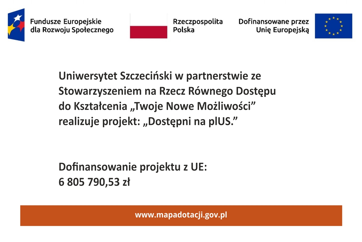 Plakat projektu Dostępni na plUS